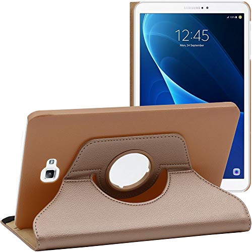 ebestStar Cover per Samsung Galaxy Tab A6 A 10.1 (2018, 2016) T580 T585, Custodia Protezione Rotazione 360, Pelle PU, Dorato