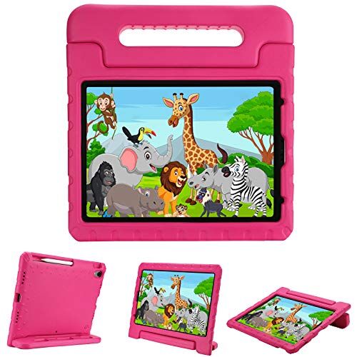 Procase Custodia Bambini per iPad Air 5 2022 [A2588/A2589/A2591]/iPad Air 4 Generazione 2020/iPad Pro 11 2018, Leggera Protettiva Custodia Rigida Antiurto per Bambini con Cavalletto -Magenta