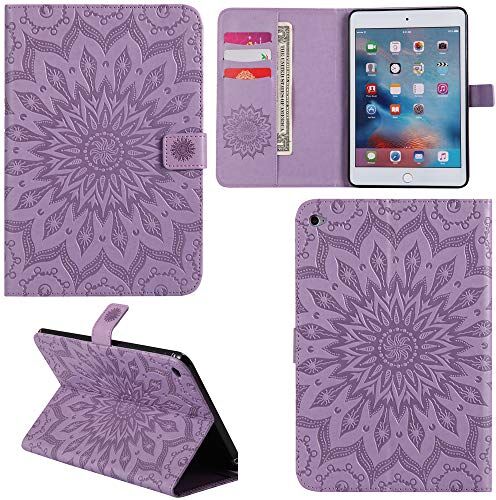 DodoBuy iPad 10.2"/iPad PRO 10.5/iPad Air 10.5 Custodia Modello Girasole Flip in Pelle PU Cuoio Copertura Case Smart Cover Wallet Kickstand Supporto per iPad 10.2"/iPad PRO 10.5/iPad Air 10.5-Lavanda