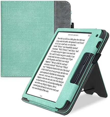 kwmobile Custodia eReader Compatibile con Kobo Libra 2 Cover Cover eBook Pelle PU con Chiusura Magnetica Stand Cinturino Mano e Porta Carte