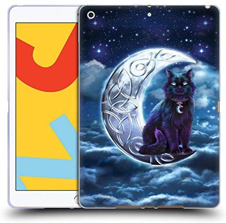 Head Case Designs Licenza Ufficiale Brigid Ashwood Gatto Nero Saggezza Celtica 2 Custodia Cover in Morbido Gel Compatibile con Apple iPad 10.2 2019/2020/2021