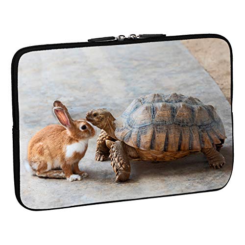 PEDEA Design Custodia per tablet da 10,1", in neoprene, colore: Rabbit e tartaruga