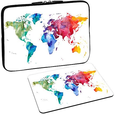 PEDEA Custodia di design per notebook fino a 15,6 pollici (39,6 cm), color World