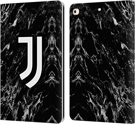 Head Case Designs Licenza Ufficiale Juventus Football Club Nero Marmoreo Custodia Cover in Pelle a Portagoglio Compatibile con Apple iPad 9.7 2017 / iPad 9.7 2018