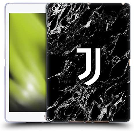 Head Case Designs Licenza Ufficiale Juventus Football Club Nero Marmoreo Custodia Cover in Morbido Gel Compatibile con Apple iPad 10.2 2019/2020/2021