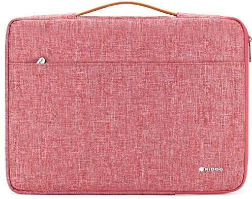 NIDOO 14 Pollici Laptop Sleeve Custodia Computer Portatile Borsa Protettiva per 14" Lenovo Chromebook S330 / Lenovo ThinkPad E490 T490 T490s T590 / HP ProBook 645 G4 / Acer Swift 5 7, Rosso