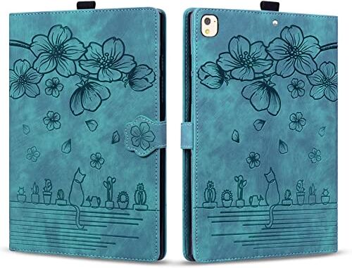 Rosbtib Custodia per iPad 9./8./7. Generation 10,2" 2021 2020 2019, PU Pelle Flip Cover con Magnetica Slot per schede Cover iPad 9/8/7/ ipad Air 2019 10.5", Verde