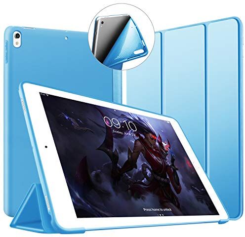 VAGHVEO Custodia per iPad Air 3 10,5 2019 / iPad Pro 10,5 Pollici 2017 Smart Cover Ultra Leggero [Auto Svegliati/Sonno], Protettiva Case Stand Supporto per Apple iPad Air (3rd Gen) 10.5", Azzurro