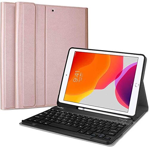 ProCase [Inglese US Layout]Tastiera iPad 9 Generazione/8/7,Cover iPad 9 Generazione con Tastiera Custodia Tastiera iPad 9/8/7 Cover Tastiera iPad 10,2 2021/2020/2019 Cover Tastiera Wireless Staccabile