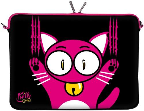 Digittrade Kitty to Go LS140-13 MacBook Sleeve Laptop neopren case custodia portatile borsa involucro protettivo 33,8cm (13,3 pollice) nero