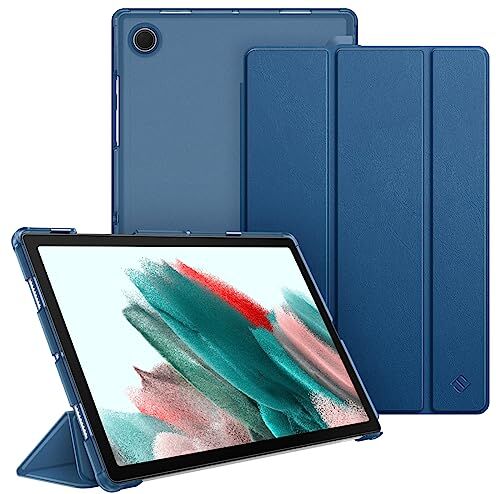 FINTIE Custodia per Samsung Galaxy Tab A8 10.5'' 2021 SM-X200/X205/X207 Sottile Leggero Semi-Trasparente Back Cover Protettiva Case con Auto Sveglia/Sonno, Marine Blu