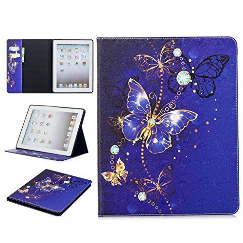SATURCASE Apple iPad 2 3 4 custodia,  Beautiful modello PU Flip supporto slot custodia protettiva cover per Apple iPad 2 3 4 BFT-2