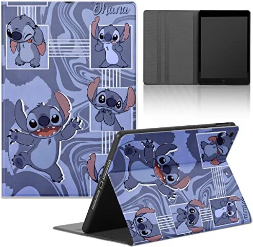 nurkorki Tablet Cover per iPad Air 3 10,5" 2019 3 Generazione, Custodia con Kawaii Stitch Anime Cartoon Manga Modello Holder Flip Case in pelle PU con Supporto Sottile Antiurto TPU Tablet Backcover, 03