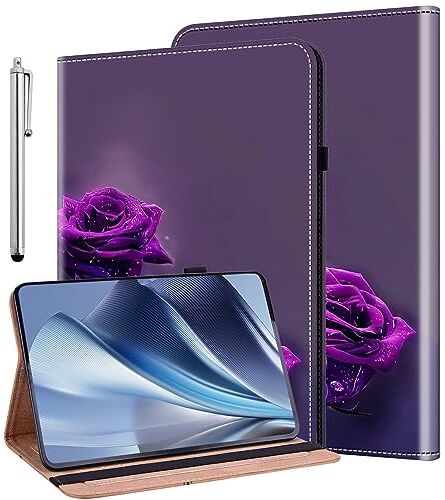 BOLELAW Custodia per Samsung Galaxy Tab A6 10,1" 2016 (SM-T580/T585), in PU di alta qualità, con scomparti per documenti, per Samsung Tab A 10,1", colore: rosa viola