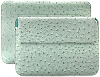 iCues MacBook PRO 15" Bag   Adatto a 14.0 a 15.6 Pollici Computer Portatili Piquante Caso Struzzo Verde Menta   Caso della Copertura della Cassa del Manicotto Premiu Custodia Cover Case Tasca Borsa