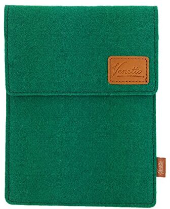 Venetto Custodia in feltro per iPad Pro, iPad Air 2 9.7" / 10.5" eBook Reader Tablet 10.1" Custodia protettiva in feltro per Samsung Tab Lenovo, Huawei MediaPad, Asus, Medion, Acer, Verde Scuro