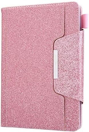 Generic JIan Ying Custodia per tablet da 10", con supporto e porta carte di credito, universale, con glitter rosa