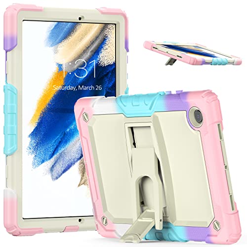 DAYI Custodia per tablet Samsung Galaxy Tab A8 da 10,5", con cavalletto, 3 strati, antiurto, resistente, custodia protettiva per Samsung Galaxy Tab A8 da 10,5 pollici (SM-X200/X205/X207) C-Pink
