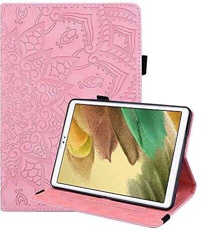 ONETHEFUL  Custodia Libro Cover per Samsung Galaxy Tab A7 Lite 8.7" 2021 T220 T225 Tablet Custodie Protettiva Covers con Stand e PU Pelle - Rosa