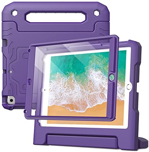 JETech Custodia Bambini per iPad 9,7 Pollici (6a/5a Generazione, Modello 2018/2017) con Pellicola Prottetiva Integrata, Protezione Tablet Cover per Antiurto con Supporto (Viola)