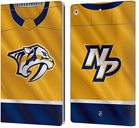 Head Case Designs Licenza Ufficiale NHL Jersey Nashville Predators Custodia Cover in Pelle a Portagoglio Compatibile con Apple iPad 10.2 2019/2020/2021