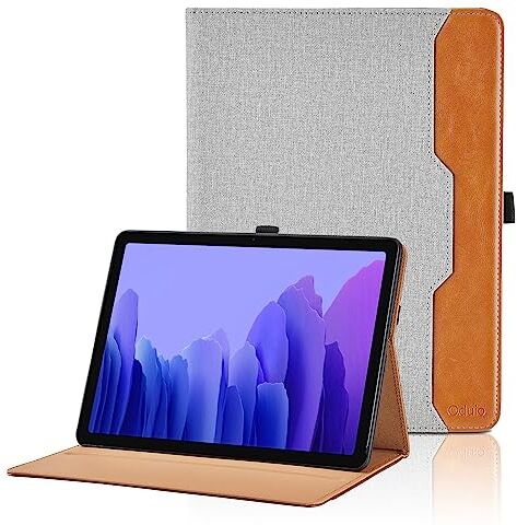 Oduio Custodia per Samsung Galaxy Tab A7 10.4" 2020 SM-T500/T505/T507 Pelle Tablet Case, Multi-Angli Supporto Pieghevole Cover Protettiva con Tasca, Auto Sveglia/Sonno Grigio