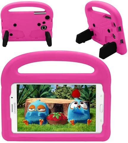 Generic Custodia per bambini per Samsung Galaxy Tab E Lite 7.0 SM-T113/T110, custodia per tablet adatta ai bambini, leggera, maniglia con supporto, morbida schiuma EVA antiurto, rosa