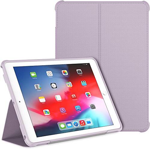 JETech Custodia Compatibile iPad 9,7 Pollici (2018/2017 Modello, 6th/5th Generazione), Cover Doppio-Piega Posizione con Posteriore di TPU, Auto Svegliati/Sonno, Viola Chiaro