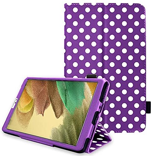 TECHGEAR Custodia in Pelle Designato per Samsung Galaxy Tab A7 Lite 8.7" (SM-T220 / SM-T225), Custodia Rigida Sottile di Alta qualità in PU Pelle con Supporto e Cinturino a Mano con Auto Svelgia