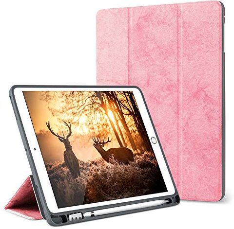 Huiran Case with Pencil Holder for iPad PRO 10.5   Slim Full Body Protective Shockproof Smart Cover for iPad PRO 10.5 inch A1701 A1709-Pink