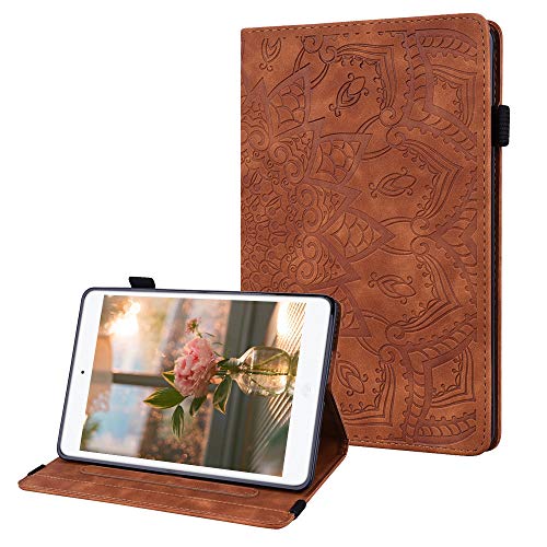 JZ Cattle Stripe Design Tablet Wallet Custodias per for iPad 2/3/4 Generation Custodia Brown