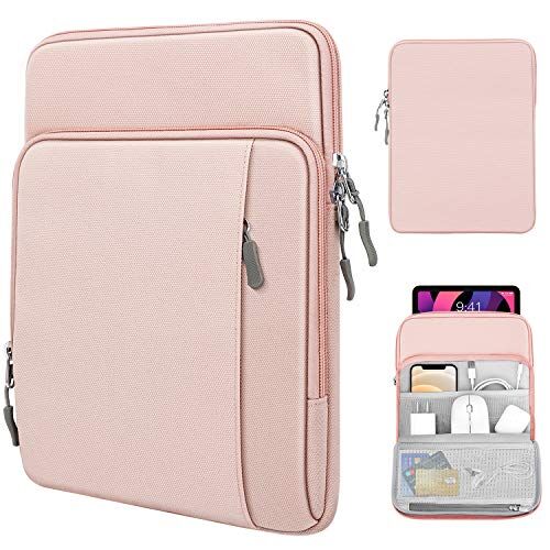 TiMOVO 9-11'' Tablet Sleeve Borsa per iPad PRO 11 2022-2018, iPad 10.2 2021-2019, iPad 10a Gen 10.9 2022, iPad Air 5/4 10.9, Galaxy Tab A8 10.5/S8 11", Borsa Protettiva con Tasche, Rosa