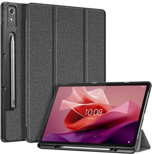 FINTIE Custodia Compatibile con Lenovo Tab P12 12,7 Pollici TB370FU 2023 Tablet, Sottile Leggera Case Protettiva Cover con Auto Sveglia/Sonno, Grigio