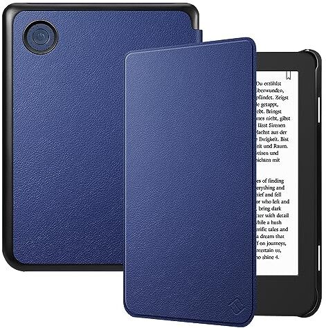 FINTIE Custodia per 6" Kobo Clara 2E eReader 2022, Sottile Leggero Cover Protettivo in Similpelle con Auto Sveglia/Sonno, (Blu Scuro)