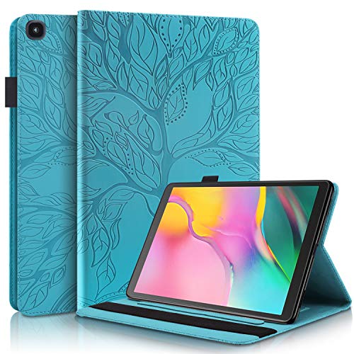 Succtop Cover Galaxy Tab A 10.1 2019 Custodia in Pelle PU Flip Stand Cover Portafoglio Porta Penna Slot Card Custodia Tablet per Samsung Galaxy Tab A 2019 10.1 Pollice SM-T510/SM-T515 Blu