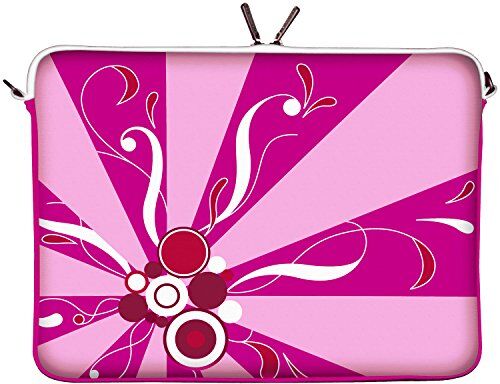 Digittrade LS155-15 Magic Rays Notebook Sleeve Laptop neopren case custodia portatile borsa involucro protettivo 39,6cm (15,4 15,6 pollice) rosso