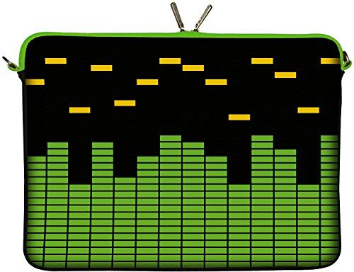 Digittrade LS154-15 Equalizer Notebook Sleeve Laptop neopren case custodia portatile borsa involucro protettivo 39,6cm (15,4 – 15,6 pollice) verde