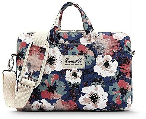 canvaslife Borsa a tracolla per notebook da 13 a 14 pollici, custodia morbida per il trasporto, con cerniera, compatibile con computer portatili da 13 a 14", colore: Blu camelia