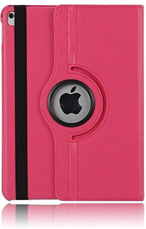 FuriGer Custodia per iPad Pro da 12,9", sottile, leggera, con supporto rotante a 360°, con Smart Cover Protettiva Auto Sleep/Wake per iPad Pro da 12,9", Rosa acceso