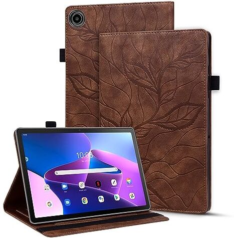 Vaitasy Custodia per Lenovo Tab M10 Plus 3rd Gen 10.6 Pollici 2022, Folio Pelle PU Custodia con Portafoglio Cover per M10 Plus 3. Generation 10.6" TB-125F/TB-128F Albero della Vita Marrone