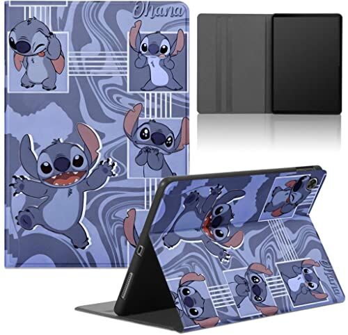 nurkorki Tablet Cover per Lenovo Tab M10 Plus 10, 3'' (TB-X606F/TB-X606X), Custodia con Kawaii Stitch Manga Modello Holder Flip Case in pelle PU con Supporto Sottile Antiurto TPU Backcover, 03