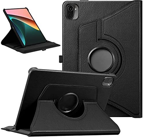 FINTIE Custodia Compatibile con Xiaomi Pad 5 / Pad 5 Pro ‎11" 2021, 360 Gradi di Rotazione Girevole Case Protettiva Cover, Nero