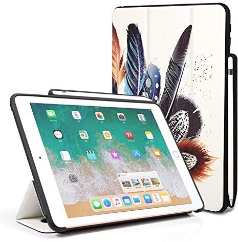 Huiran per iPad PRO 12.9   2017/2015 Custodia WOWCASE Portamatite in Pelle Smart Auto Sveglia Tripla Copertura del Supporto per iPad PRO 12.9-Custodia Bianca