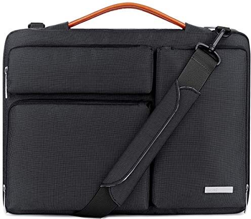 Lacdo 360° Protettiva Borsa Portatile Custodia per 15.6 Pollici HP Pavilion, Huawei MateBook D 15, Acer Aspire 3 5 7 / Predator, dell Inspiron 15, Lenovo Legion 5, ASUS ZenBook 15 Chromebook, Nero