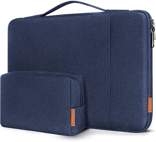 DOMISO 17.3 pollici Custodia Borsa Impermeabile Notebook Portatile Borsa Sleeve Custodia PC Portatile Compatibile con 17.3" HP Pavilion 17 / HP 17/17.3" Dell Inspiron 17,Blu navy