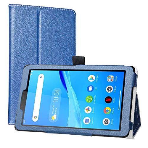 Labanema Custodia con Lenovo Tab M7, PU Pelle Slim Flip Case Cover Protettiva Pieghevole Stand Cover per 7" Lenovo Tab M7 (3rd Gen) TB-7305F/ TB-7306X Tablet Azzurro
