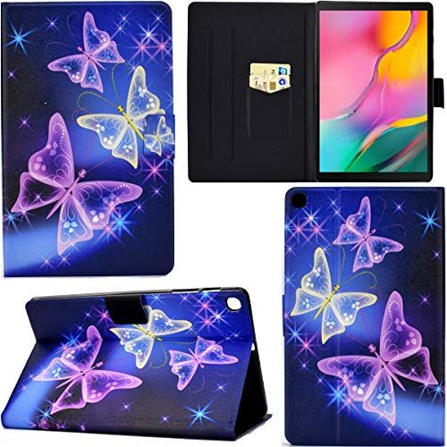 DodoBuy Custodia per Samsung Galaxy Tab A 8" 2019 P200/P205, in Pelle PU Flip Smart Cover Copertura Sottile Case Borsa Titolare Portafoglio Supporto Slot per Schede Chiusura Magnetica -Viola Farfalla