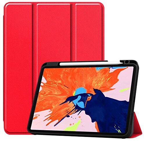 Huiran per iPad PRO 12.9 Coperchio del Supporto del portamatite di Quarta Generazione 2020 per iPad 12,9 Pollici 2018 -Rosso