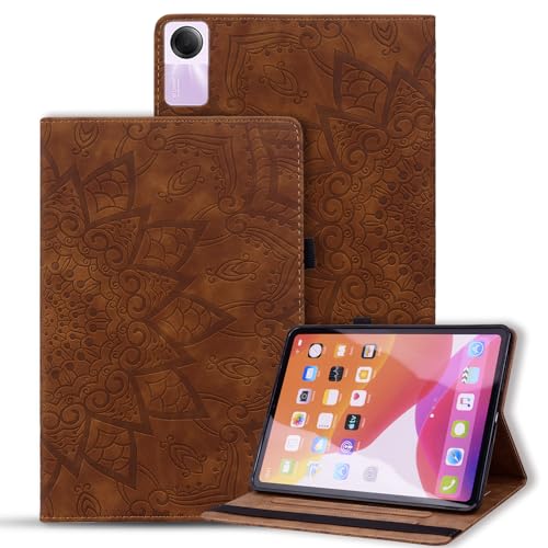 Vaitasy Custodia Xiaomi Redmi Pad SE 11 Pollici 2023 Cover Flip Book Custodia con Supporto Funzione per Redmi Pad SE 11" 2023 Mandala Marrone