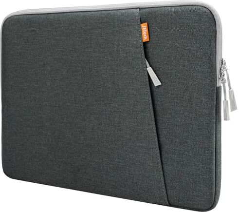 JETech Borsa per PC da 13,3 Pollici MacBook Air/Pro, 14 Pollici MacBook Pro 2021 M1, 13-13,6 Pollici Laptop Notebook, Impermeabile Custodia Sleeve Antiurto Caso con Tasche (Grigio)